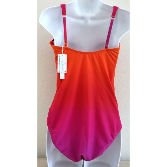 Bleu Rod Beattie Sz 12 Purple Crush Cool Breeze Shirred Underwire One-Piece - Picture 2 of 8